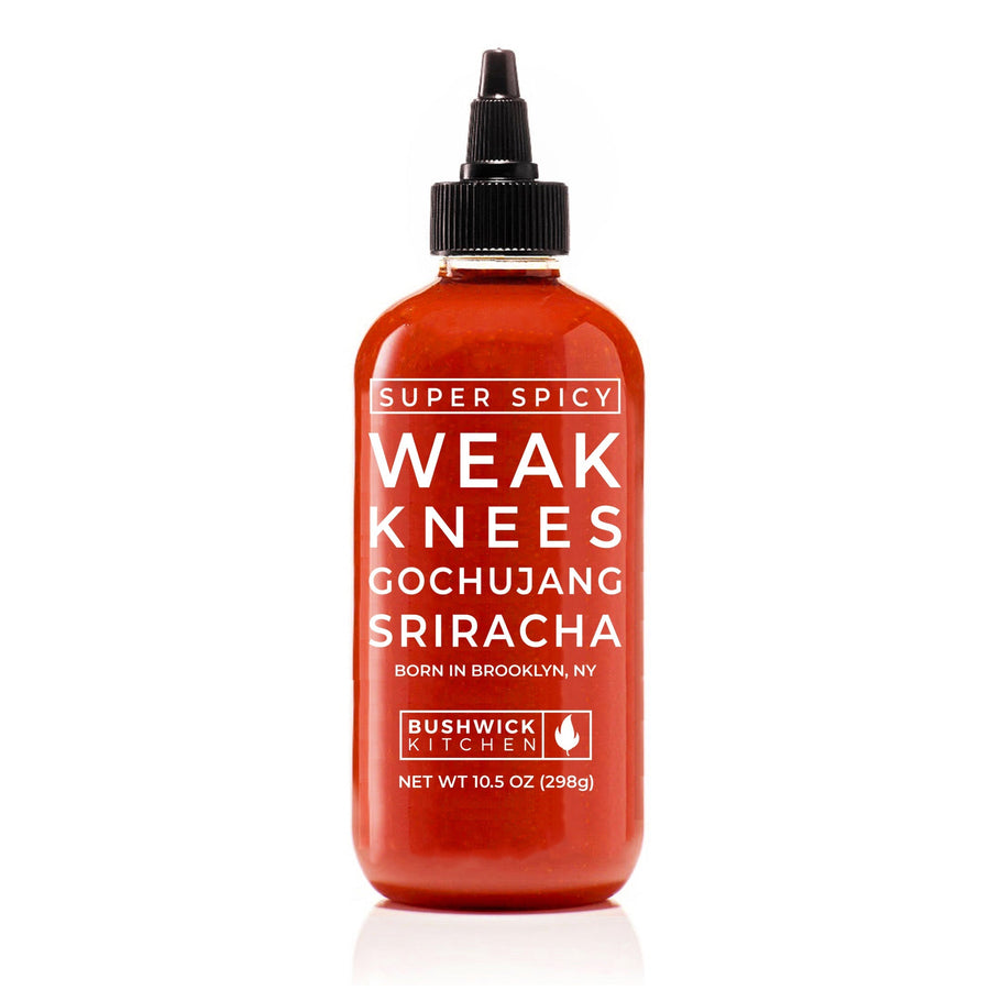 Super Spicy Weak Knees Gochujang Sriracha - Tidy Harbor Sriracha Lineup